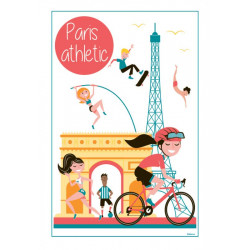 Torchon Paris Athletic Blanc 48 x 72 - BLANC - 48 X 72