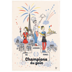 Torchon Les champions du goût Ecru 48 x 72 - ECRU - 48 X 72