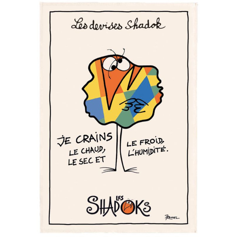 Torchon Shadok Craintif Ecru 48 x 72 - ECRU - 48 X 72