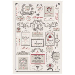 Torchon Étiquettes de vins Ecru 48 X 72 - 48 X 72