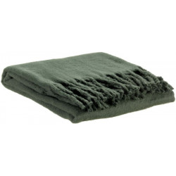 Plaid recyclé Isabel uni Sapin 130 x 160 - SAPIN - 130 X 160