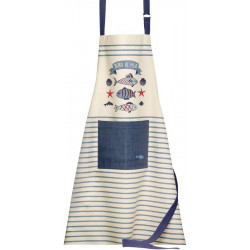 Tablier de cuisine New Pesk Bleu 72 x 85 - BLEU - 72 X 85