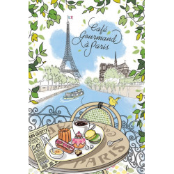 Torchon Cafe Gourmand Blanc 48 X 72 - BLANC - 48 X 72